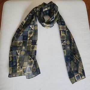 Blye and Green Scarf